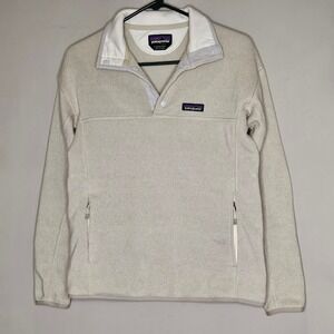 Patagonia Womens Sm‎ Better Sweater Pullover Fleece Jacket Ivory Outdoor Hiking